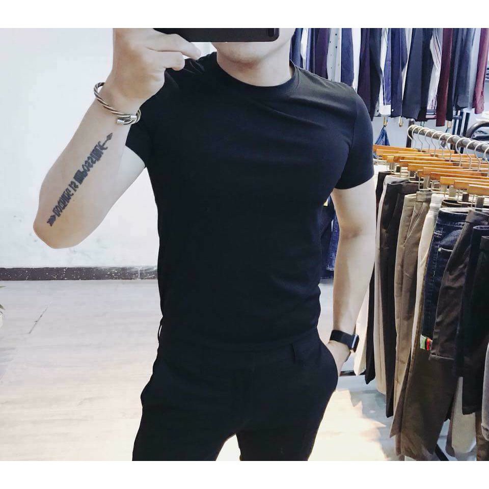 Áo thun nam cổ tròn chất vải co giãn 4 chiều | BigBuy360 - bigbuy360.vn