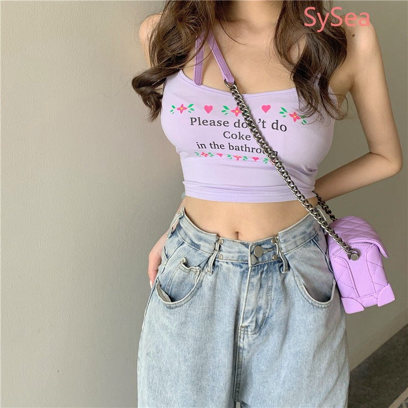 Áo croptop sát nách thiết kế đơn giản phong cách thời trang