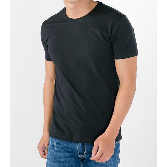 ÁO THUN TRƠN CỔ TRÒN MÀU ĐEN TAY NGẮN NAM NỮ ( CÓ CẢ SIZE EM BÉ ) S4.6