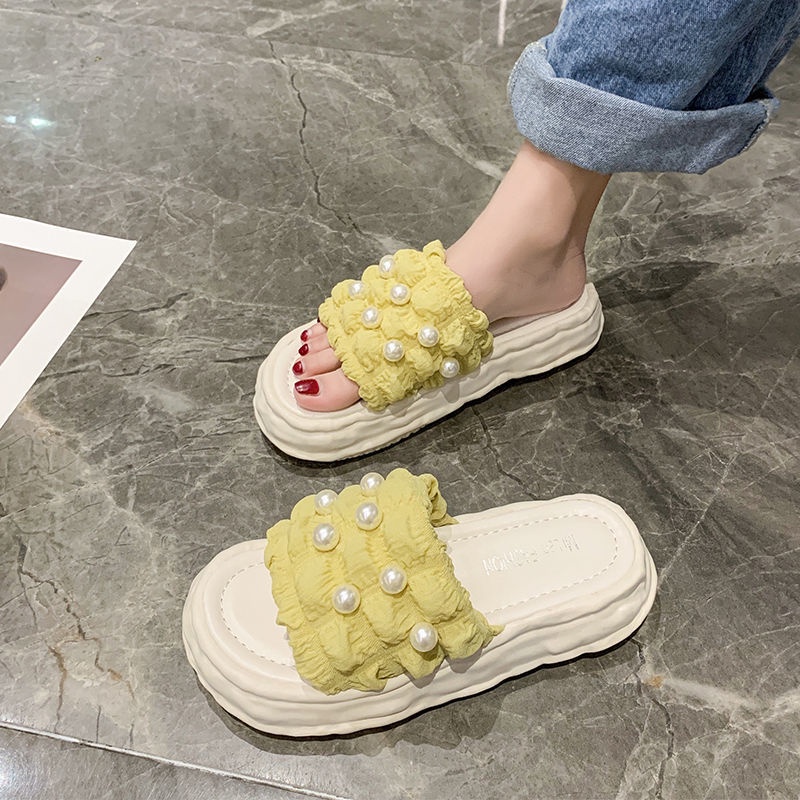 Dép Sandal Đế Dày Phong Cách Hàn Quốc Thoải Mái Thời Trang Đi Biển Hàng Mới
