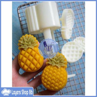 hàng loại 1 Khuôn lò xo quả dứa làm bánh trung thu, bánh dứa 50g