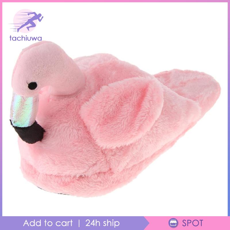 Dép Bông Đi Trong Nhà Mềm Mại Hình Chim Hồng Hạc - Hoa Hồng