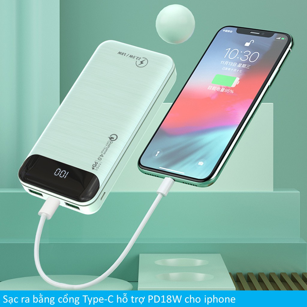 [Mã ELMS5 giảm 7% đơn 300K] Pin sạc dự phòng 20000mAh 22.5W【BẢO HÀNH 1 NĂM】Pin dự phòng ONC Alien Flash tặng túi bảo vệ