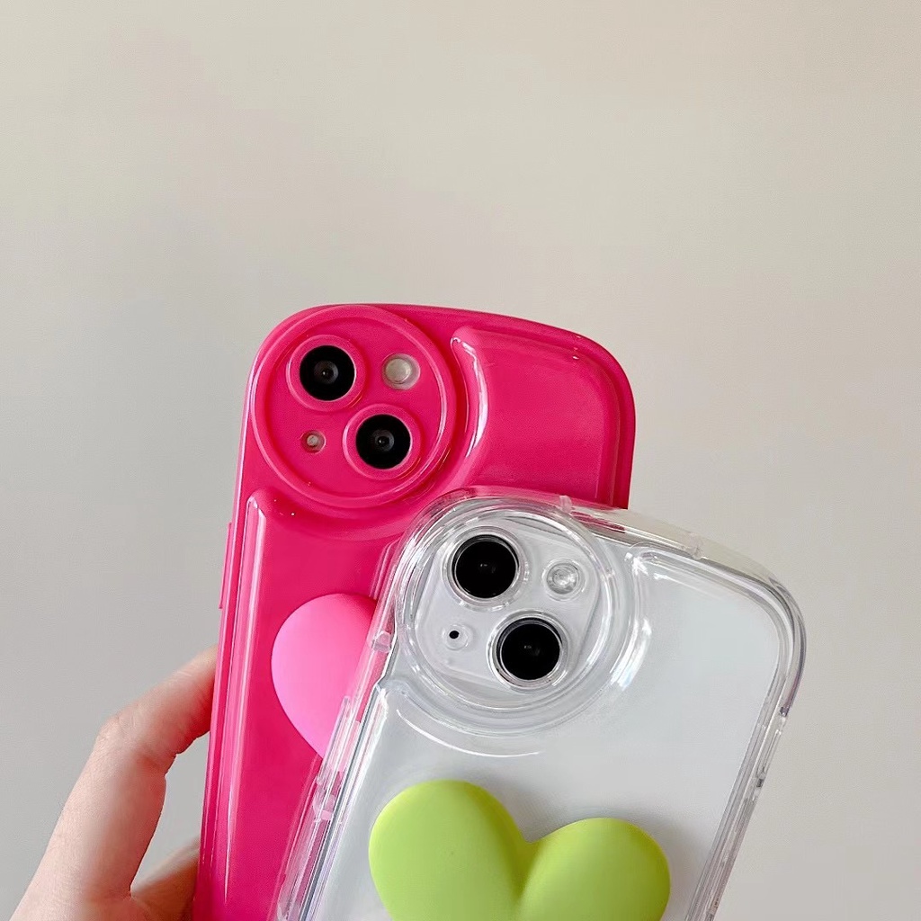 Ốp Điện Thoại tpu Mềm Họa Tiết Trái Tim 3D Thời Trang Cho iphone 13 pro max 12 pro max 11 pro max XS max XR X XS 7 8 PLUS