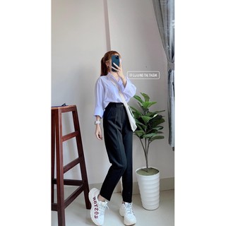 Combo bao gồm sơ mi trắng tay dài + Quần baggy tây đủ size