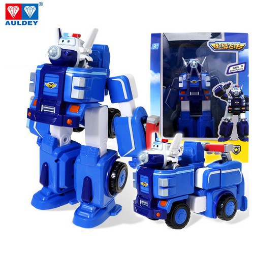 Super wings Đội bay siêu đẳng Máy bay biến hình robot mô hình cảnh sát Paul cỡ lớn đồ chơi trẻ em