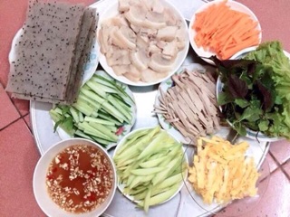 Bánh tráng nhúng Phan Rang