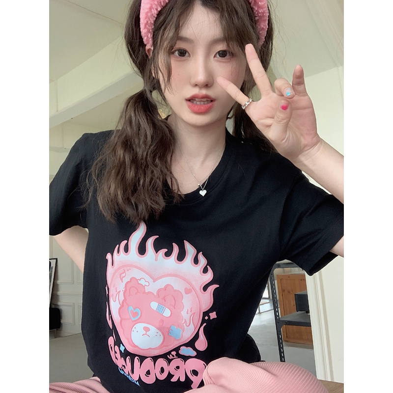 NRVP Áo Thun Nữ Oversize Cổ Tròn Thời Trang Hàn Quốc