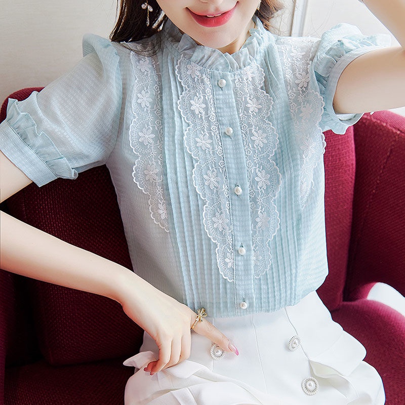 Xikeer Áo Sơ Mi Voan Thời Trang Hàn Quốc 2022 Dành Cho Nữ