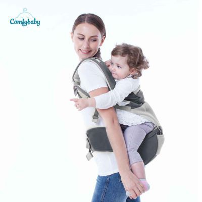 Địu ngồi cao cấp 4 tư thế 2 trong 1 AIR MESH Comfybaby CF818-Màu Xám