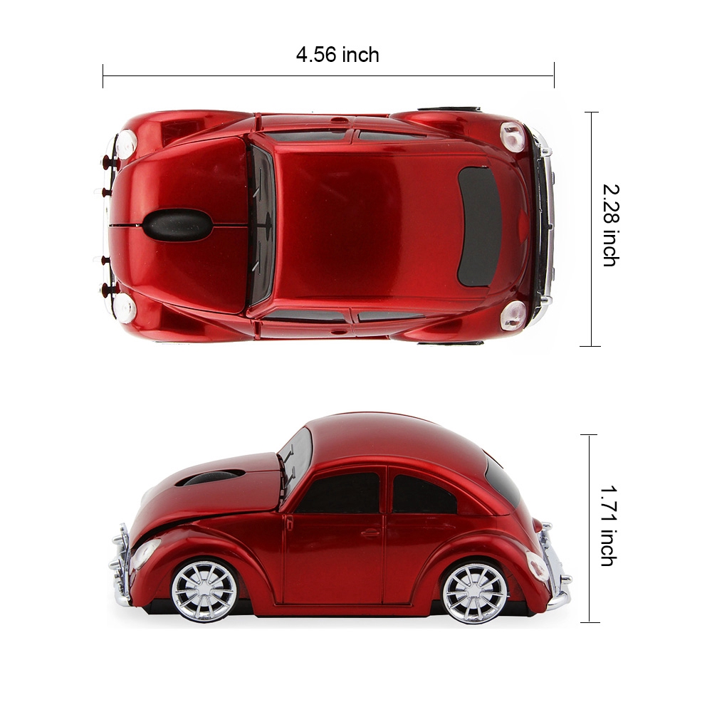 CHUYI Wireless Car Mouse MINI Beetle 2.4G Gifts Mouse Optical USB Cool 3D Ergonomic Cordless Light Mice For Laptop PC