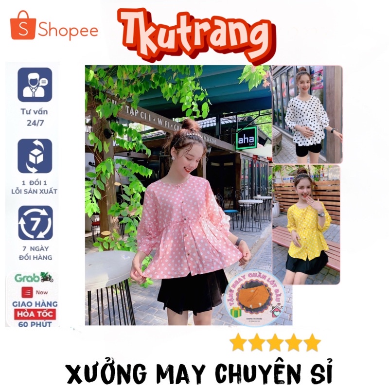 Áo Bầu Thiết Kế Dáng babydoll Tầng Xinh Xắn - Chất lụa hàn , mềm mịn Form rộng Trẻ Trung