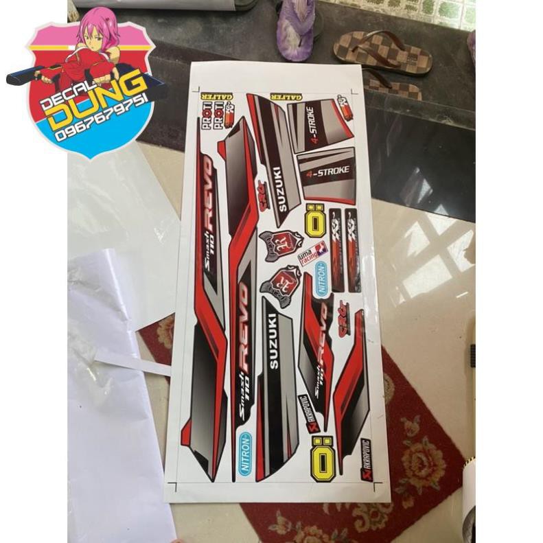 Tem xe Su Smash Revo đỏ đen