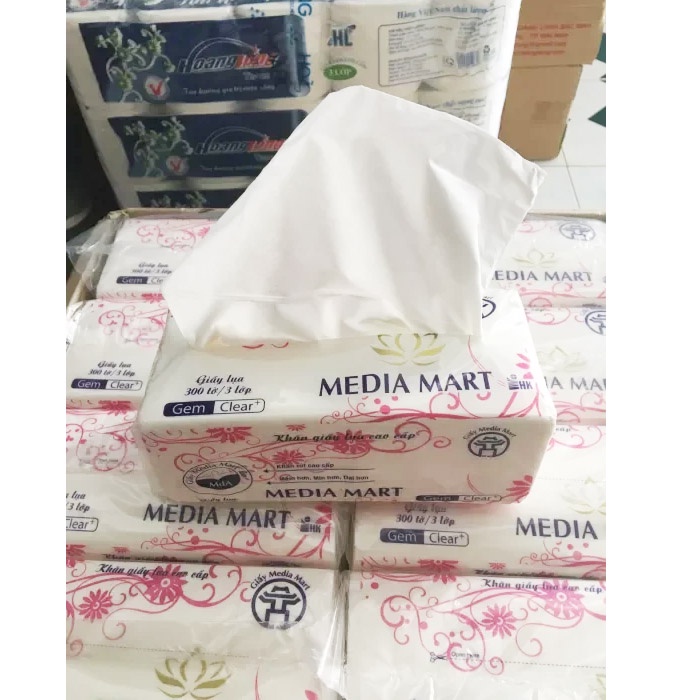 Khăn giấy Media Mart cao cấp [3 lớp - 300 tờ]