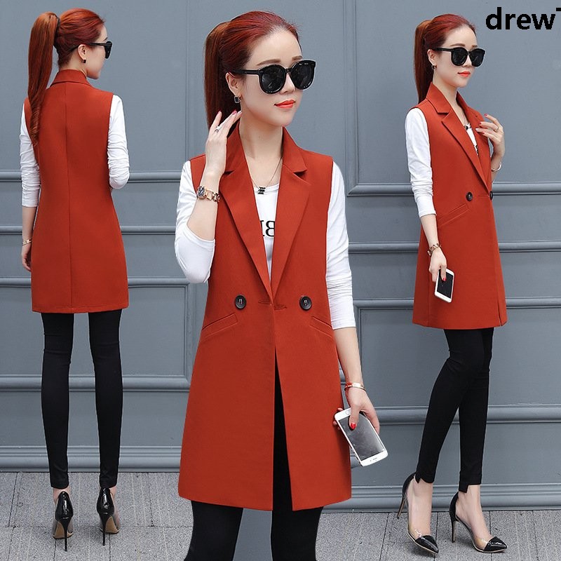 Áo Khoác Blazer Sát Nách Dáng Ôm Kiểu Hàn Quốc Thời Trang 2019