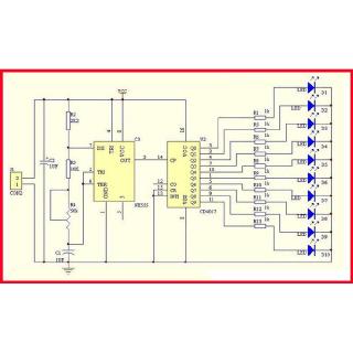 Bộ module đèn LED tự lắp ráp NE555 + CD4017
