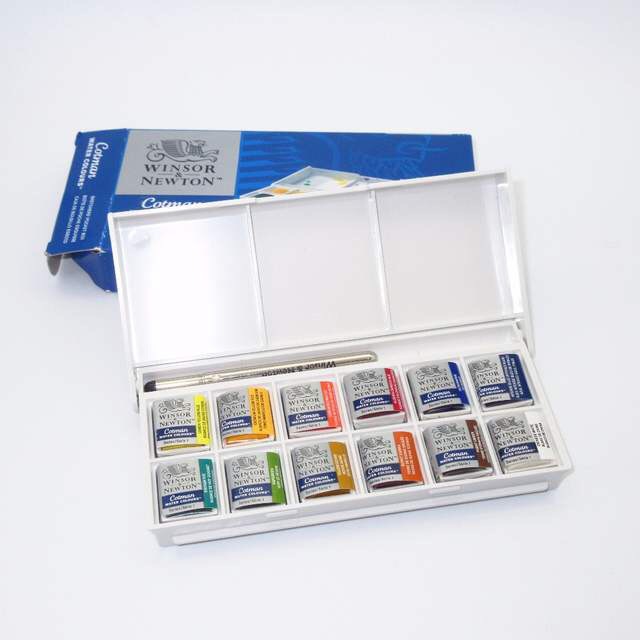 Màu Nước Winsor Newton Cotman 12 màu, Winsor Newton Cotman watercolours set 12