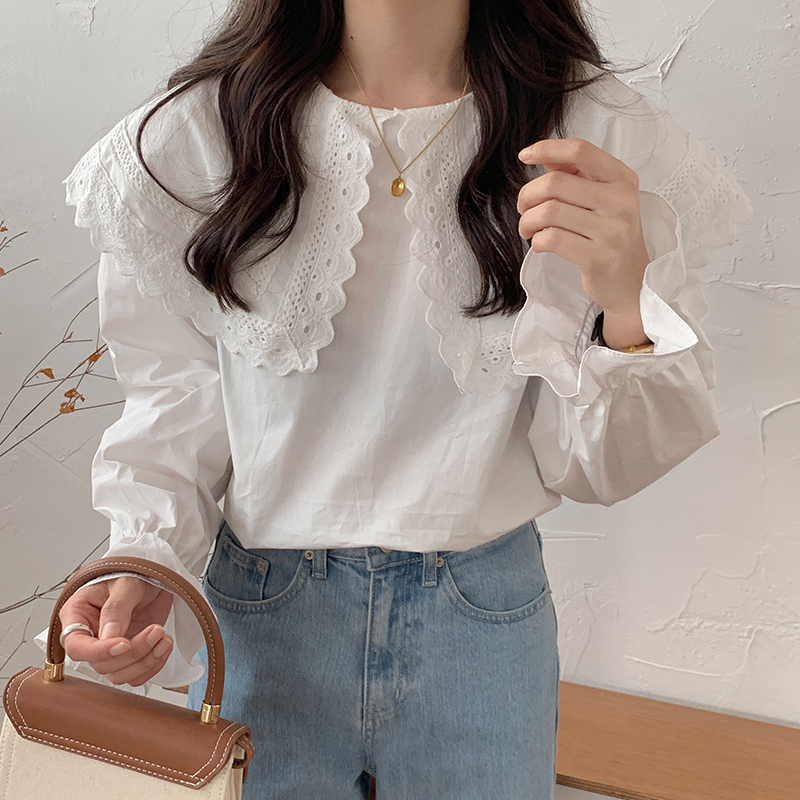 Áo Nữ Tay Dài Phối Ren Thời Trang Quyến Rũ