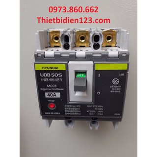Aptomat hyundai udb50s mccb 3p 40a