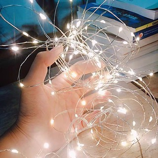 Đèn Fairy Light 5 mét đom đóm dùng PIN CR2032 ( vàng nắng)