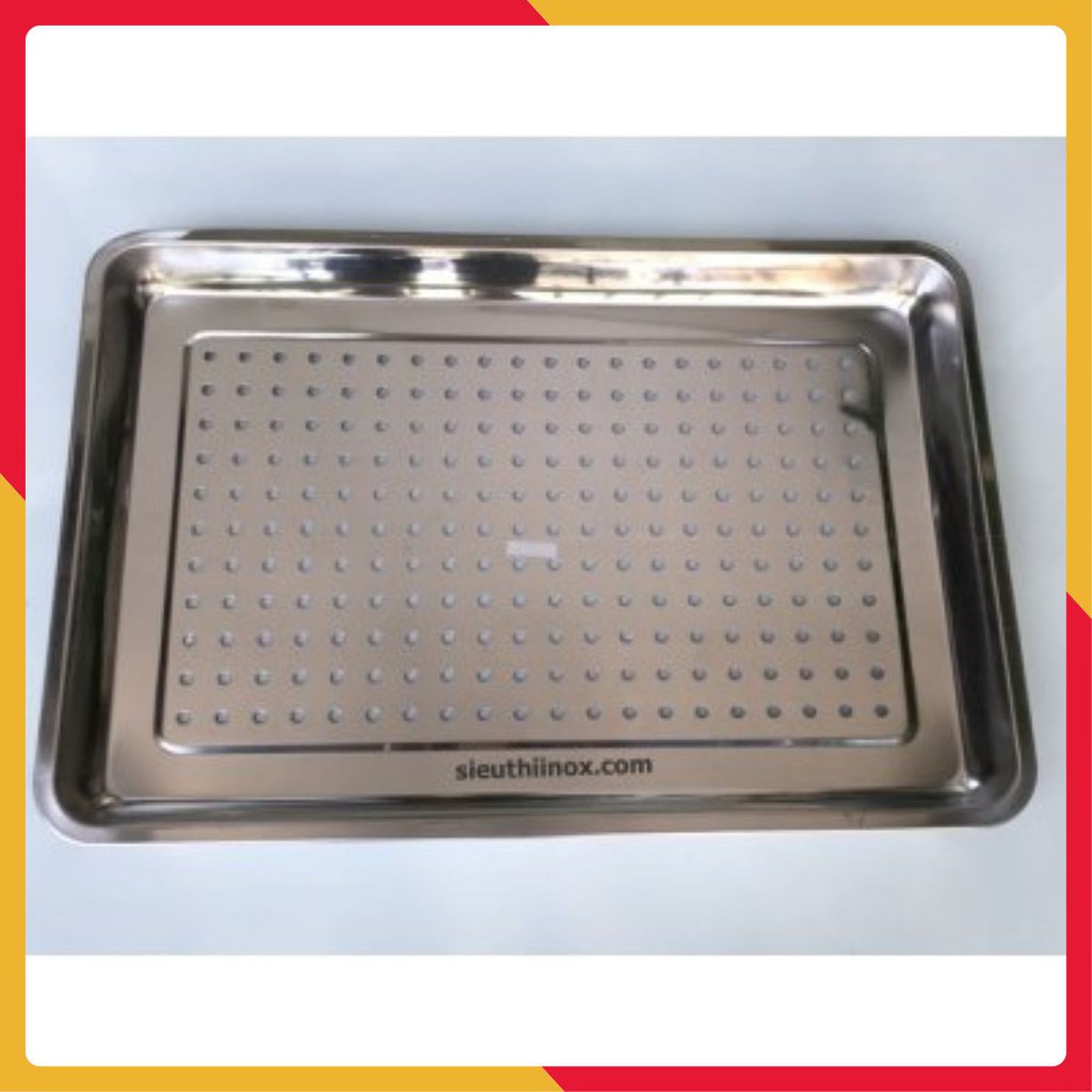 [Sale Khủng] khay inox 2 lớp để ấm chén