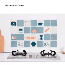 Giấy Dán Tường Nhà Bếp, Miếng Dán Bếp Chống Bắn Dầu Mỡ, Chịu Nhiệt Cao, Giúp Trang Trí Bếp Thêm Hiện Đại