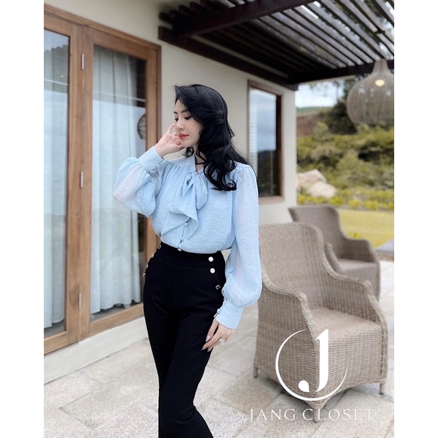 Áo sơ mi xanh pastel BLUE - Hàng thiết kế bởi Jang Closet