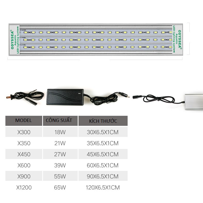 Đèn Led Odyssea Slim X600 – Đèn Led Odyssea thuỷ sinh thế hệ mới