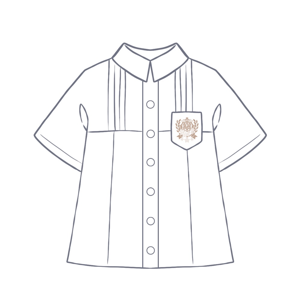 Áo blouse tay dài đồng phục tay bồng dễ thương có xếp ly – Anh Hoa Đóa Đóa