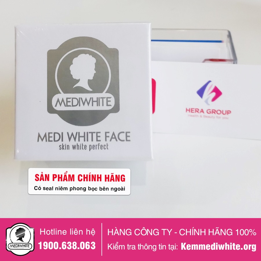 Kem Trắng Da Medi White Chính Hãng - Medi White Face - Kem Dưỡng Trắng Da Chống Lão Hóa Mờ Thâm Medi White