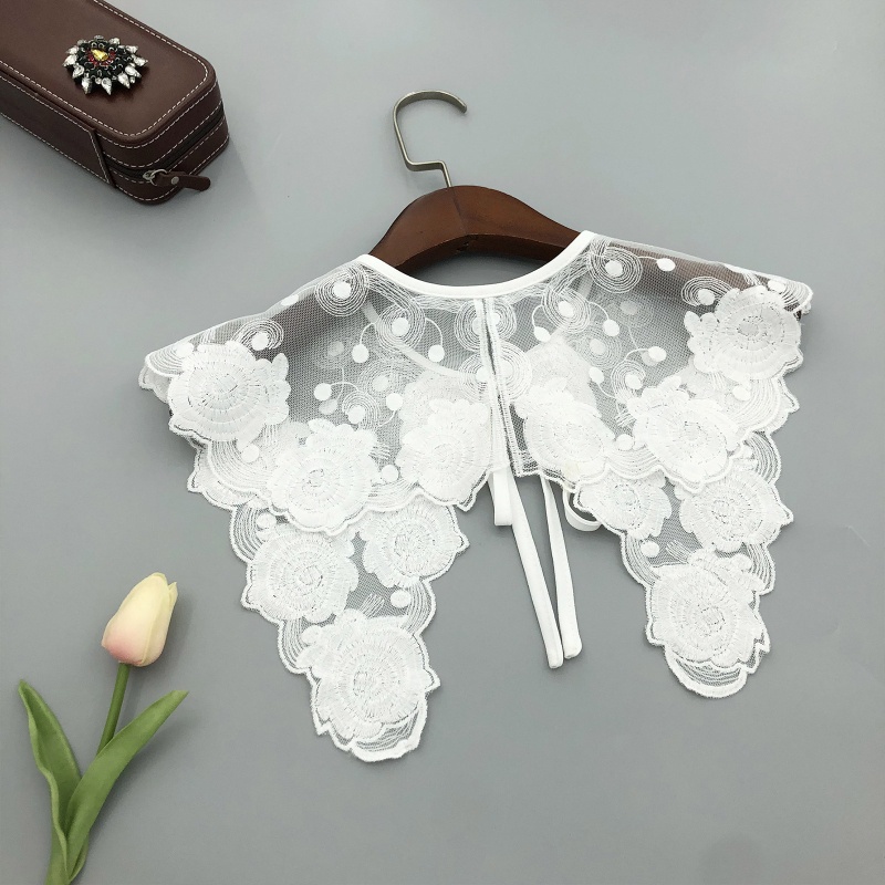 Cổ Áo Giả Thêu Hoa Có Thể Tháo Rời