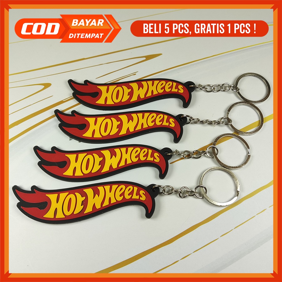 HOT WHEELS Móc Khóa Hình Bánh Xe Cao Su Xinh Xắn | Móc Khóa Cao Su Hotwheels | Con Lắc Chìa Khóa Cao Cấp