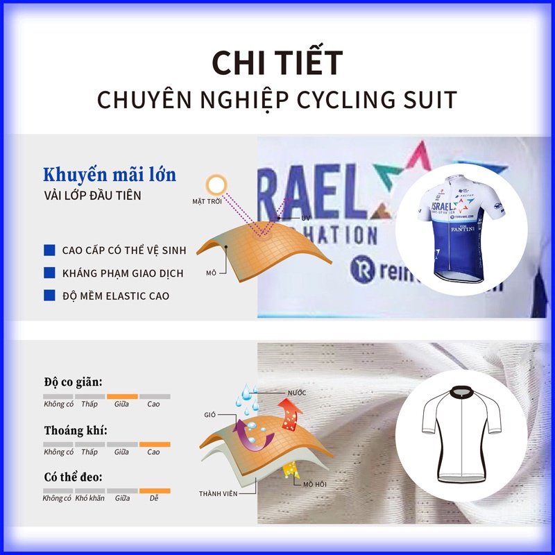 Bộ quần áo đi xe đạp thể thao gồm áo và quần đùi có thể mua lẻ
