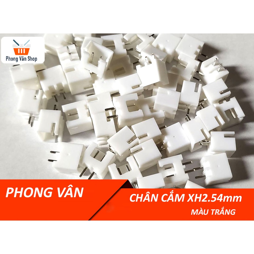 15 Chân cắm đứng XH2.54mm 2pin - màu TRẮNG- domino