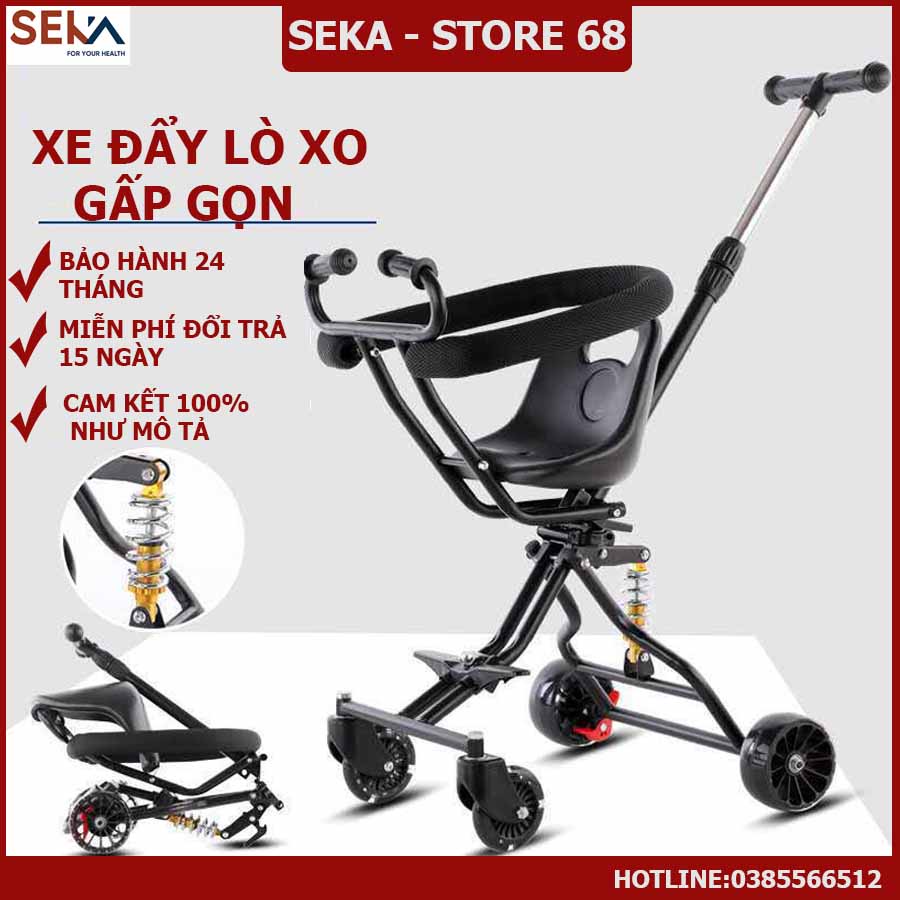 Xe đẩy gấp gọn Seka 1 chiều P464 có lò xo