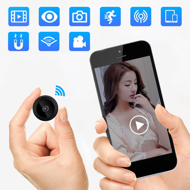 [Ready!!]1080P HD Mini IP WIFI Camera Camcorder Wireless Home Security DVR Night Vision A9 Mini Camera cctv camera 720P/480P Cam App Angle Wireless WiFi IP Network Monitor Security Night Version Camera NEW A9Sports HD Camera 1080P SmallcameraBlack Beans