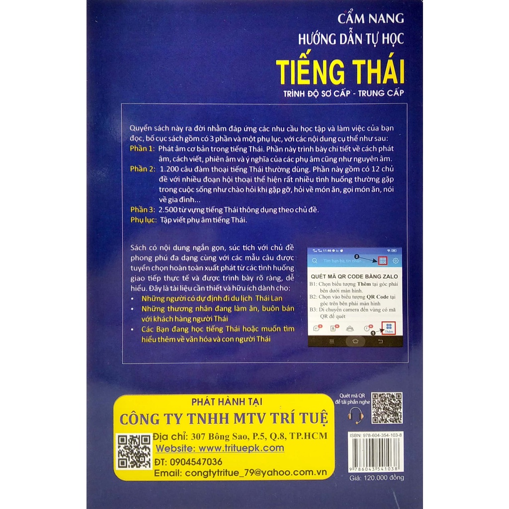 Sách Cẩm Nang Hướng Dẫn Tự Học Tiếng Thái - Trình Độ Sơ Cấp - Trung Cấp