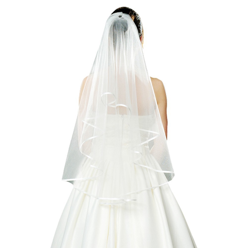 Beautiful Fashion Lady 1.35M Wedding Bridal Veil Mantilla White