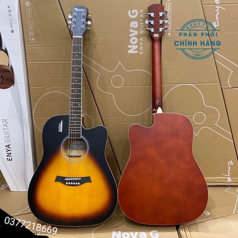 guitar Acoustic Rosé R135 gỗ hồng đào full phụ kiện