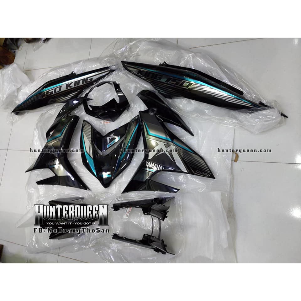 Tem Exciter 150, MX nhọn. Chỉ xanh, xe đen. Chất liệu candy. Chỉnh sửa theo yêu cầu. Sắc nét, bền màu, chống nước