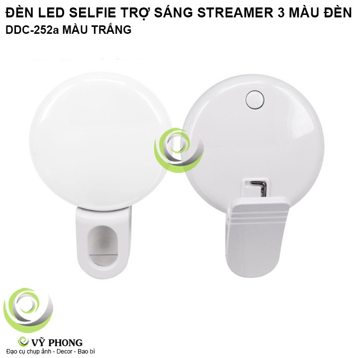 ĐÈN LED SELFIE RING DÀNH CHO STREAMER CÓ 3 CHẾ ĐỘ MÀU ĐÈN DÂY SẠC ĐẠO CỤ CHỤP QUAY PHIM LIVESTREAM DDC-252