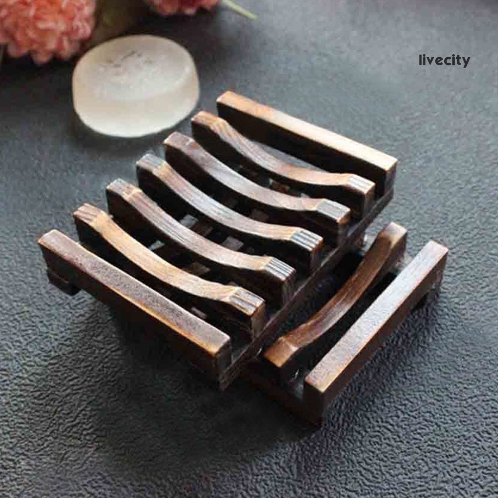 Giá Đỡ Xà Phòng Bằng Gỗ Thiết Kế Đục Lỗ Tiện Dụng Cho Nhà Tắm