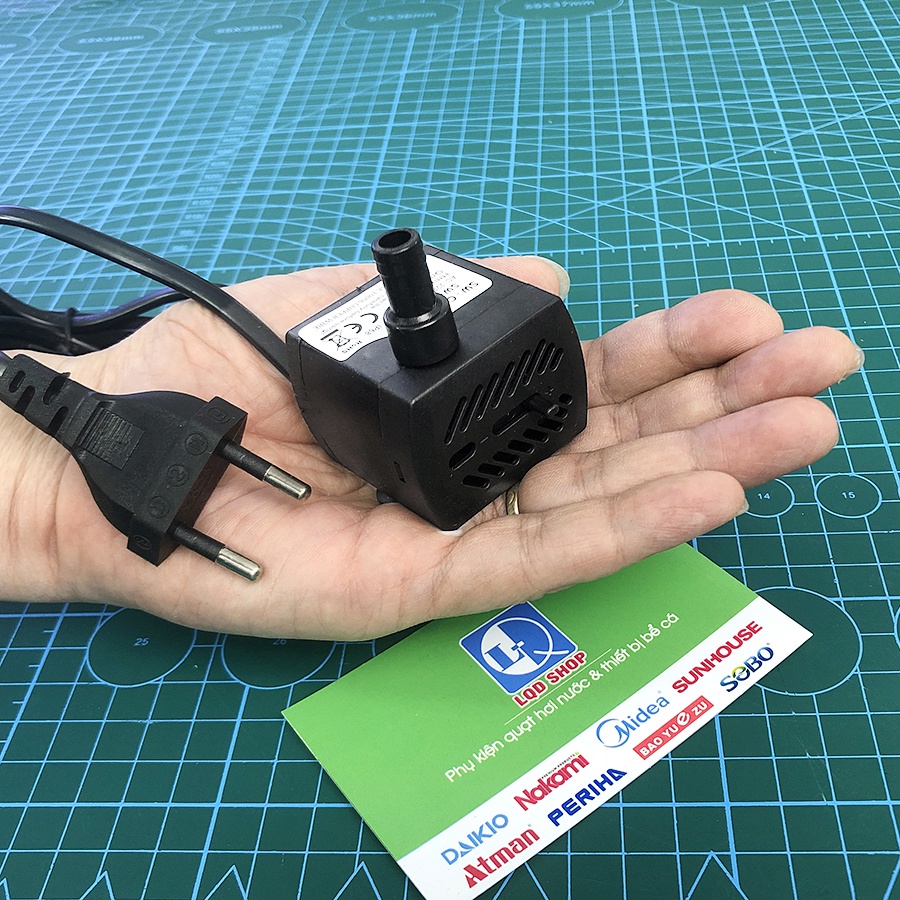Máy bơm chìm mini, bơm tiểu cảnh, bể cá SW - dây đồng hoạt động bền bỉ - yên tính