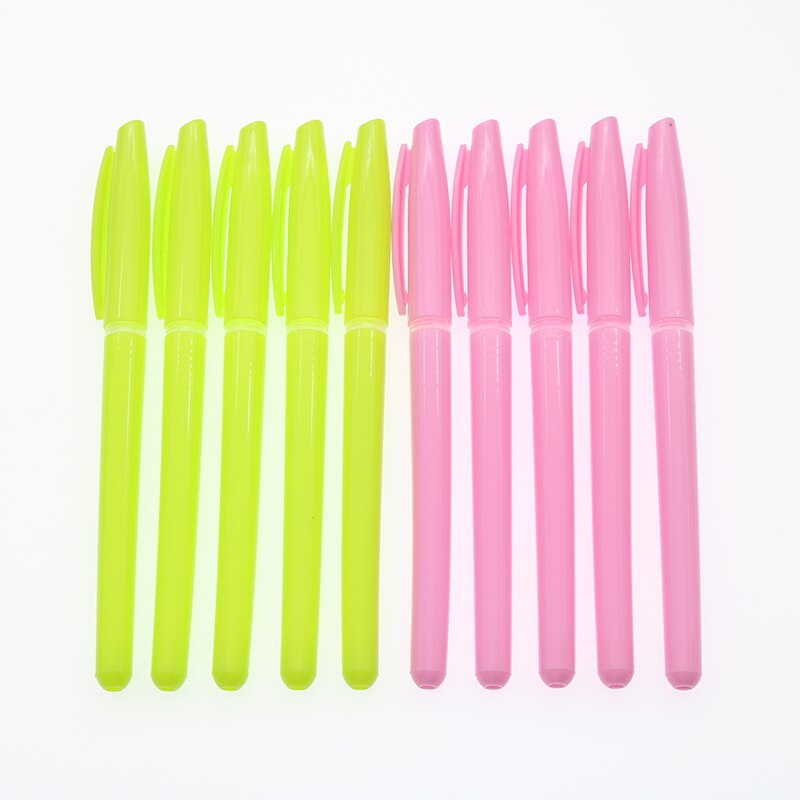 Set 10 vỏ bút gel họa tiết hoạt hình dễ thương dành cho học sinh màu xanh lá/ hồng