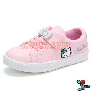 Giày bé gái Hello Kitty hồng xinh xắn quai dán tiện lợi - BG10