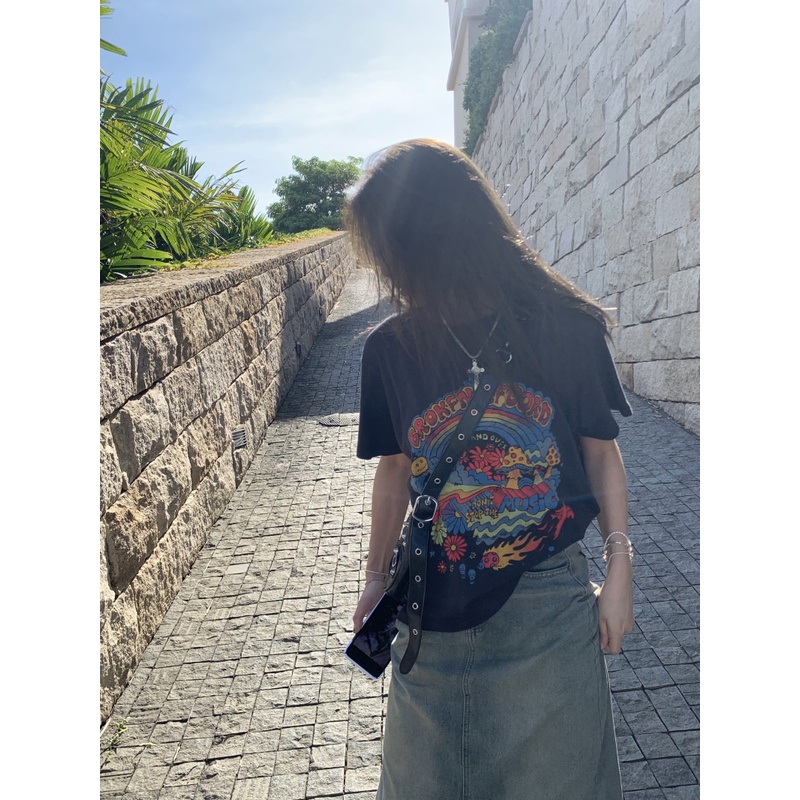 Áo Thun Nữ Ngắn Tay In Hình Hoạt Hình Phong Cách retro