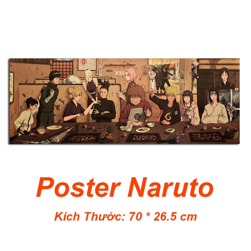 [Có Sẵn] Poster Anime Naruto Dán Tường trang trí cỡ lớn 70.5 * 26.5 cm