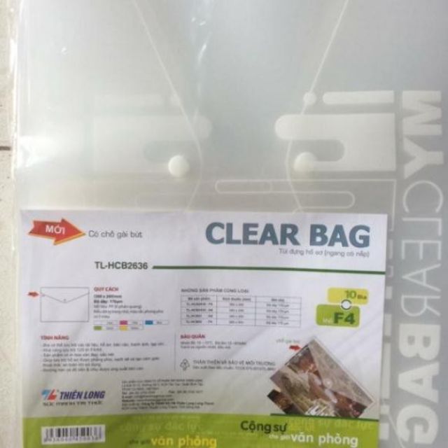 Túi đựng hồ sơ - Túi đựng tài liệu - Túi clear bag F4