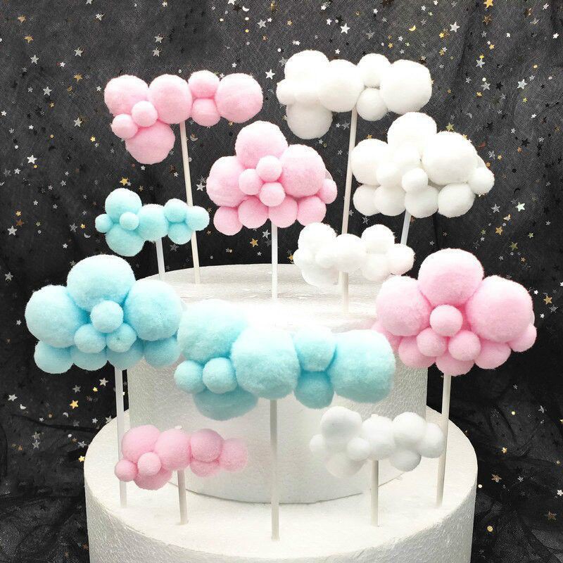 Topper cake  que cắm mây bông