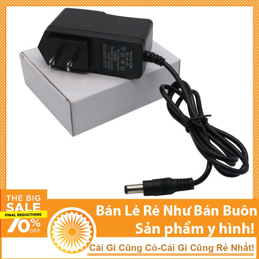 Bộ Nguồn Một Chiều 5V 1.2A 5.5 x 2.1mm ( Adapter 5V 1.2A ) Chân To đã qua sữ dụng